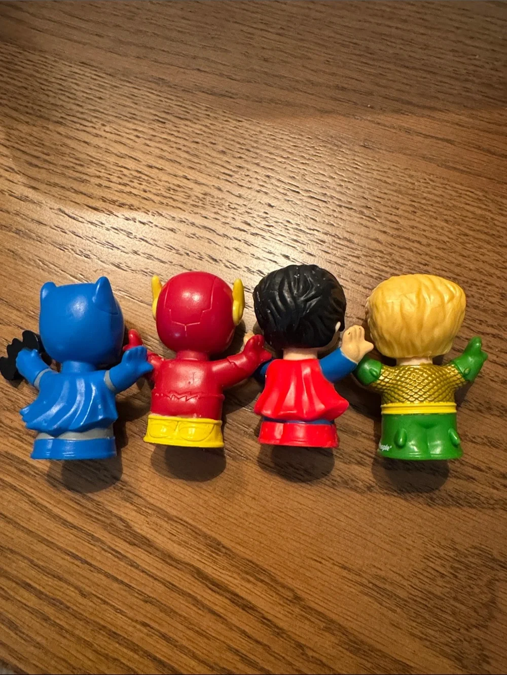 Little People Superhero Vinyl Toy Figures - Batman, Superman, Flash, Aquaman